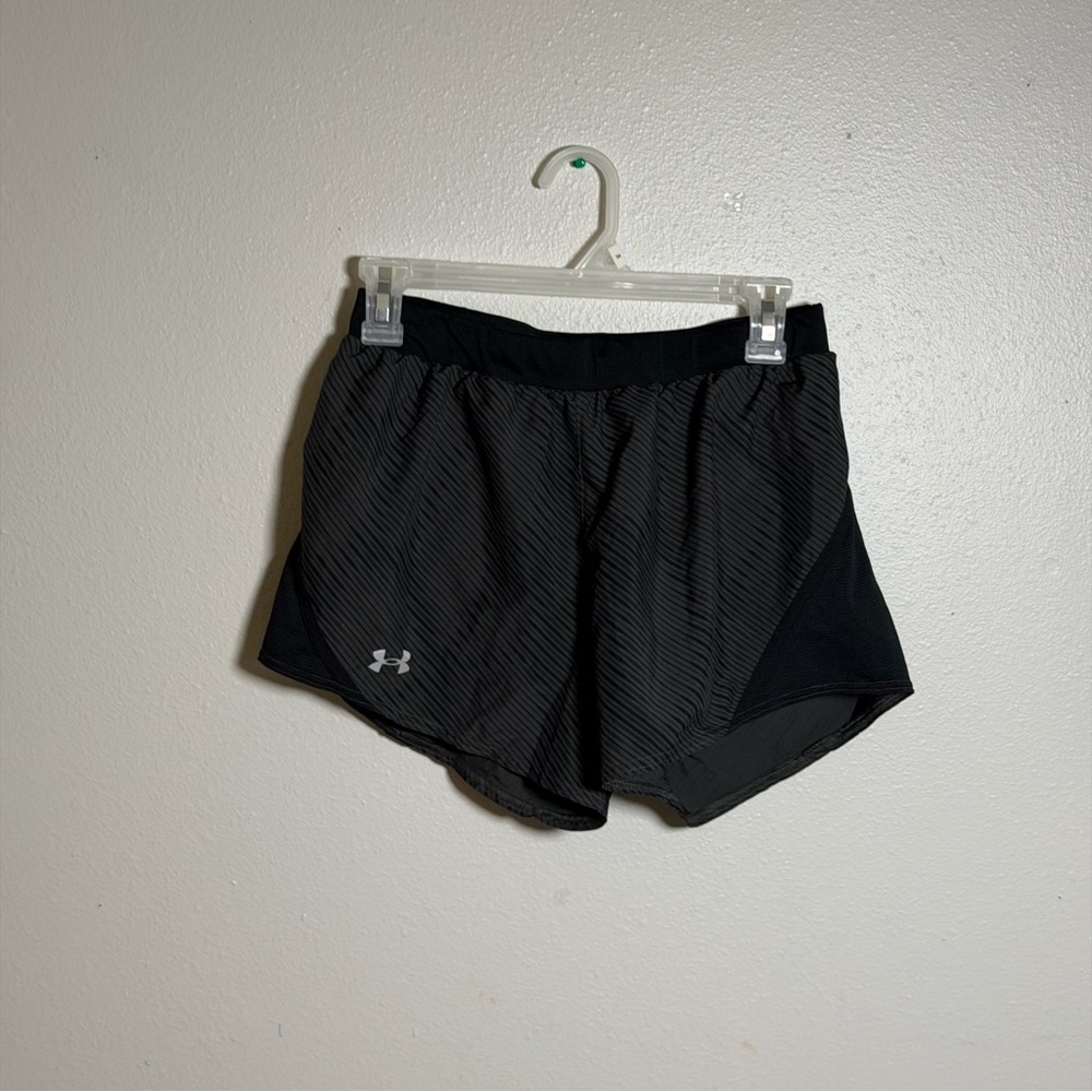 Under Armour Women's Black/Gray Loose Running Athletic Shorts size S